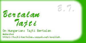 bertalan tajti business card